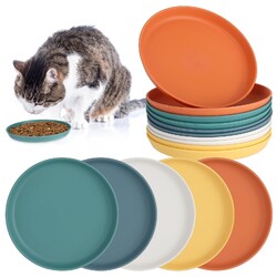 Apricitie 10 Stück Fressnapf Katze Futternapf Katzenschüssel Flach Katzennapf...