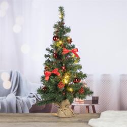 Künstlicher Tannenbaum LED Weihnachtsbaum beleuchtet geschmückt Christbaum 75 cm