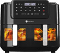 Heißluftfritteuse Dual Zone mit Sichtfenster, 9L XXL Airfryer ohne Öl, Air Fryer