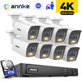 ANNKE 8MP 4K POE Überwachungskamera Außen Set Farbige Nachtsicht Audio Aufnahme 