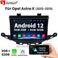 Für Opel Astra K 2015-2019 Android 12 CarPlay Autoradio GPS Navi BT USB WIFI DAB