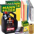 MANN INSPEKTIONSPAKET+5L MOTUL 5W-40 ÖL passend für RENAULT CLIO 4 DACIA 1.2Tce