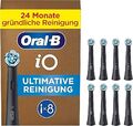 Oral-B iO Ultimative Reinigung Aufsteckbürsten, Schwarz, 8 Stück