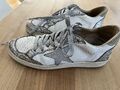 ORG Golden Goose Sneaker , Ballstar , Weiß / Silber , Gr. 37 , Gebraucht