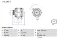 BOSCH Lichtmaschine Generator Lima 0 986 048 400 +122.59€ Pfand für VOLVO 180 3