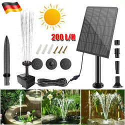 2,5W 220l/h Teichpumpe Solarpumpe Gartenteich Set Pumpenset Springbrunnen Garten