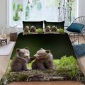 Bär Baby Wildtiere Bettbezug Doppelbett Set Kissenbezug