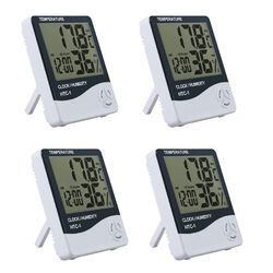 2/4 Wetterstation Uhr Wecker Thermometer Hygrometer Temperaturmesser Luftfeuchte