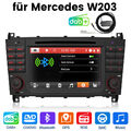 DAB+ Autoradio für Mercedes Benz CLK W209 CLC C-Klasse W203 GPS Navi RDS SWC BT