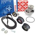 BOSCH Zahnriemen + Rollensatz + FEBI Wapu für OPEL Astra G Vectra C Zafira A 1.8