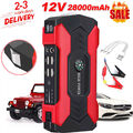 Auto KFZ Starthilfe 800A 12V Jump Starter Ladegerät Booster 28000mAh Powerbank