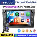 32G Android 14 Autoradio GPS Carplay BT +Kam Für Opel Astra H Corsa C D Zafira B