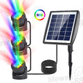 3IN1 Solar LED Unterwasser Pool Lampe Licht Beleuchtung Teich Gartenleuchte RGB