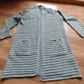 More &More Strickjacke Grau Gr 44 mit 2 aufgesetzten Taschen