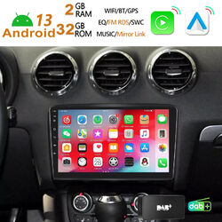 Für Audi TT 8J Android 13 2GB+32GB Autoradio Carplay GPS NAVI DAB+ RDS WIFI