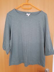 S. Oliver Shirt mit Puffärmeln, Gr. 40, Neu, Helles Petrol, Aktuelle Kollektion