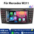 4+64G Android13 Für Benz CLS E-Class W211 W219 Carplay Autoradio GPS Nav 4G WIFI