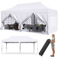 Pavillon 3x6m Wasserdicht Gartenzelt Faltpavillon Partyzelt mit 6 Seitenteilen