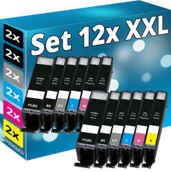 12x XL TINTE PATRONEN Chip für CANON PIXMA MG6350 MG7150 MG7550 IP8750 CLI-551GY