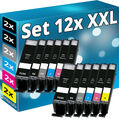 12x XL TINTE PATRONEN Chip für CANON PIXMA MG6350 MG7150 MG7550 IP8750 CLI-551GY