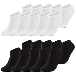 10 bis 50 Paar Sneaker Socken Herren Damen Baumwolle Schwarz Weiß Grau