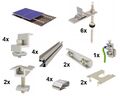 Solar PV Photovoltaik Ziegeldach Montage Set 2 Module Doppelgewinde 30,35,40 0%