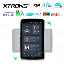 XTRONS Drehbarer Android 13 Autoradio Single DIN GPS Navi LTE 4G 8-Kern 64GB USB