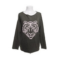 Juvia, Sweatshirt, Größe: S, Grün, Baumwolle/Polyester, Zebra, Damen #EnG