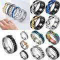 Anti-Angst-Spinner-Fidget-Ring Rotierender Titan-Stahl-Fingerring Für Männer J