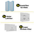 2x Hepa Filter Für Miele AirClean SF-HA 50 Aktiv S5 S6 S7 S8 C2 C3 Staubsauger,.