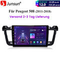 Für Peugeot 508 2011-2018 Android12 Autoradio Stereo GPS NAVI BT RDS FM DAB+ 32G