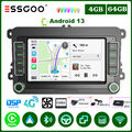 DAB+ 4+64G Android 13 Autoradio GPS DSP 4G KAM Für VW GOLF 5 6 Touran Passat EOS