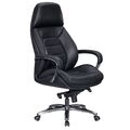 AMSTYLE Bürostuhl Chefsessel Echtleder Schwarz Ergonomisch XXL Drehstuhl 120 kg