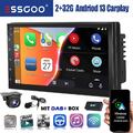 7 Zoll 2+32G DAB+ Carplay Autoradio Android 13 GPS Navi RDS FM WIFI BT MIK +Kam