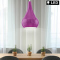 LED Design Decken Pendel Leuchte lila Wohn Ess Schlaf Zimmer Hänge Lampe purple