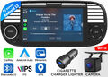 CAM+ 7" IPS Touchscreen Android 13 Auto Autoradio Navi CarPlay WiFi für Fiat 500