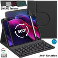 QWERTZ Tastatur 360 Schutzhülle Cover Für iPad 7/8/9/10th Gen Air 6 5 4 3 Pro 11