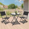 3 tlg. Polyrattan Bistroset Balkonset Garten Garnitur Balkonmöbel Sitzgruppe Neu