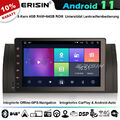 8-Kern Android 11 Autoradio GPS Navi Für BMW 5er E39 X5 E53 DAB+CarPlay 4GB+64GB