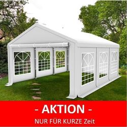 XXL! Partyzelt 4x8m Pavillon Festzelt Bierzelt Gartenzelt Marktzelt weiß 38mm Ø