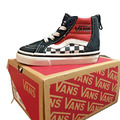 Vans SK8 HI ZIP K'S Canvas Kinder Schuhe Sneaker Gr 24 black red