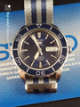 Seiko 5 Sport Automatik UPGRADE SNZH53 Fifty Five F an Navy Commander Band +Etui