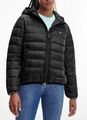 Tommy Jeans Damen Tjw Quilted Tape Hooded Jacket Jacke Steppjacke Kapuze Schwarz