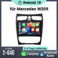 9'' Autoradio 13 Carplay GPS Navi Sat Für Mercedes Benz CLK W209 W203 2+64G DAB+