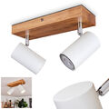 Decken Lampe Leuchte Holz/weiß Verstellbar Wohn Schlaf Zimmer Beleuchtung modern