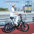 E-Bike 20 Zoll Elektrofahrrad 48V 15AH City eBike Damen/Herren E-Mountainbike