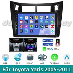 9" Autoradio 32G Android 13 Carplay GPS NAVI WIFI BT Für Toyota Yaris 2005-2011