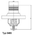 BorgWarner (Wahler) Thermostat, Kühlmittel 3483.89D für CITROËN