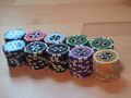 100 Profi Laser Poker Chips "Poker Chip" für Pokerkoffer Pokerset Metallkern Top