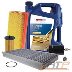 INSPEKTIONSPAKET FILTERSATZ SET B+5L EUROLUB 5W-30 FÜR OPEL CORSA C 1.2 1.4# 4x FILTER+SCHRAUBE+5L EUROLUB CLEANTEC SAE 5W/30 #